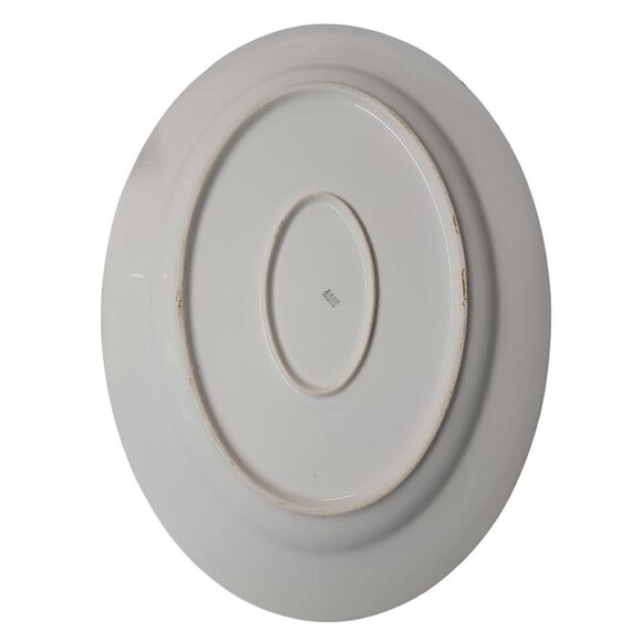 ZS Co Bavaria Large Oval Platter Gold Trim Hand Painted Green Pink Yellow Floral - Picture 9 of 14